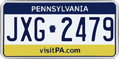 PA license plate JXG2479