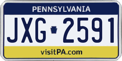 PA license plate JXG2591