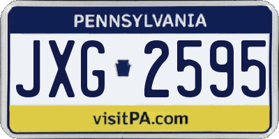PA license plate JXG2595