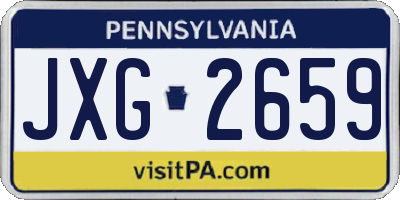 PA license plate JXG2659