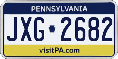 PA license plate JXG2682