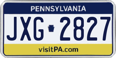PA license plate JXG2827
