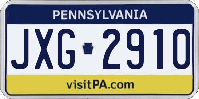 PA license plate JXG2910