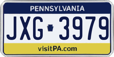 PA license plate JXG3979