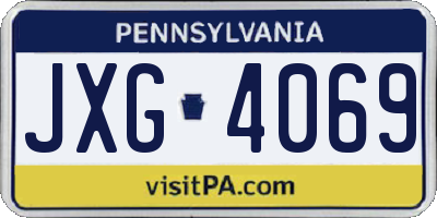 PA license plate JXG4069