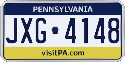 PA license plate JXG4148