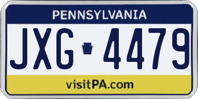 PA license plate JXG4479