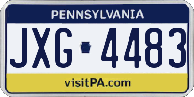 PA license plate JXG4483