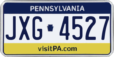 PA license plate JXG4527
