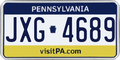 PA license plate JXG4689