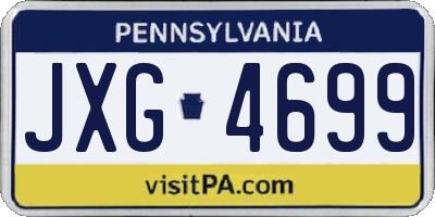 PA license plate JXG4699