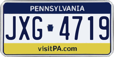 PA license plate JXG4719