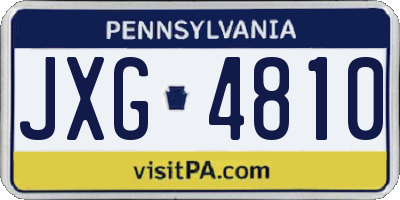 PA license plate JXG4810