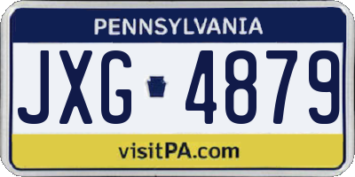PA license plate JXG4879