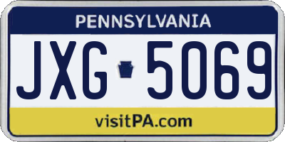 PA license plate JXG5069
