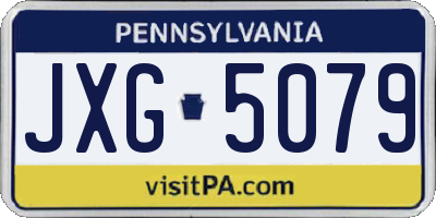 PA license plate JXG5079