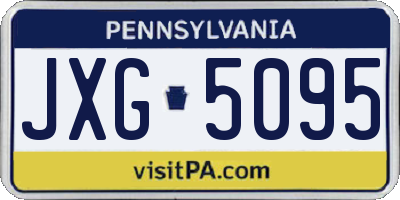 PA license plate JXG5095