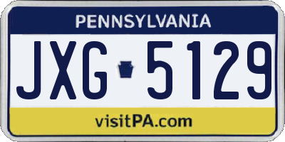 PA license plate JXG5129