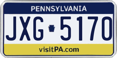 PA license plate JXG5170
