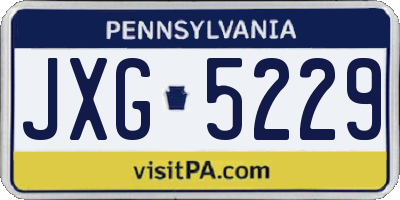 PA license plate JXG5229