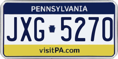 PA license plate JXG5270