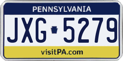 PA license plate JXG5279