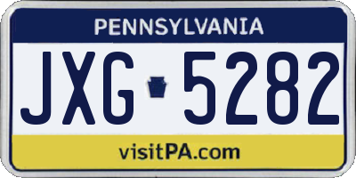 PA license plate JXG5282