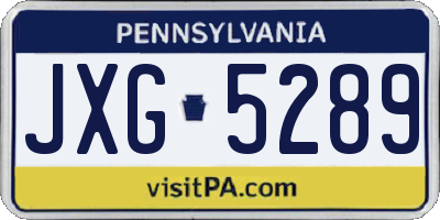 PA license plate JXG5289