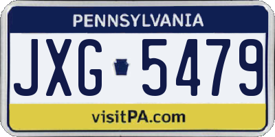 PA license plate JXG5479