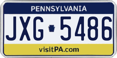 PA license plate JXG5486