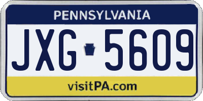 PA license plate JXG5609