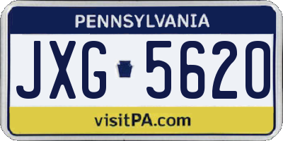 PA license plate JXG5620