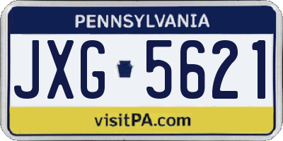 PA license plate JXG5621