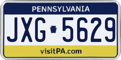 PA license plate JXG5629