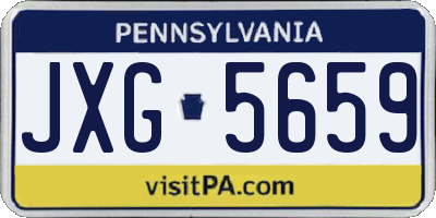 PA license plate JXG5659