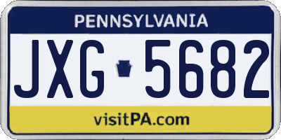 PA license plate JXG5682
