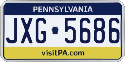 PA license plate JXG5686