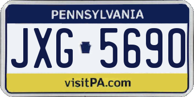 PA license plate JXG5690