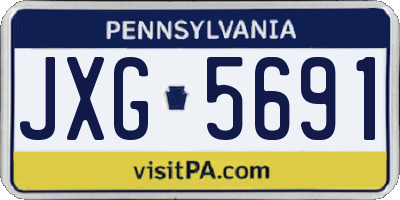 PA license plate JXG5691