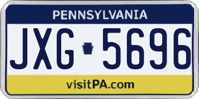 PA license plate JXG5696
