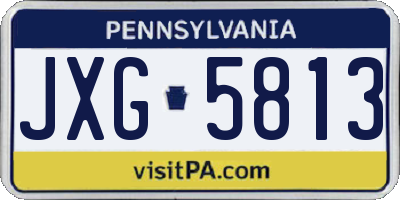 PA license plate JXG5813