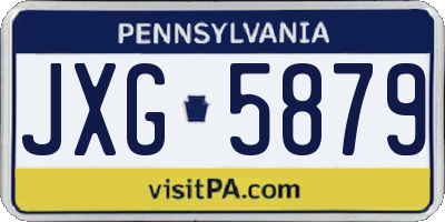 PA license plate JXG5879