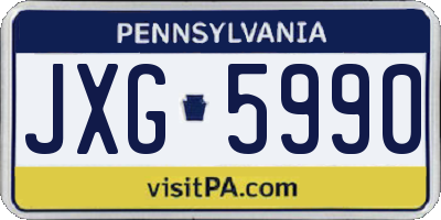 PA license plate JXG5990