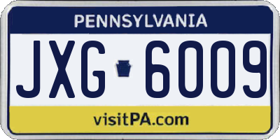 PA license plate JXG6009