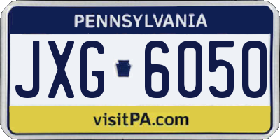 PA license plate JXG6050