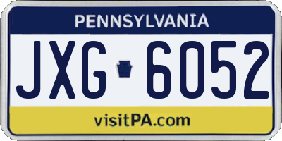 PA license plate JXG6052