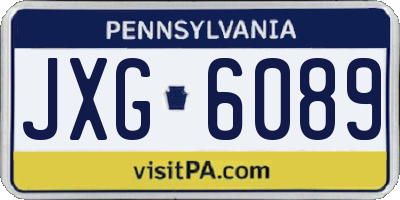 PA license plate JXG6089