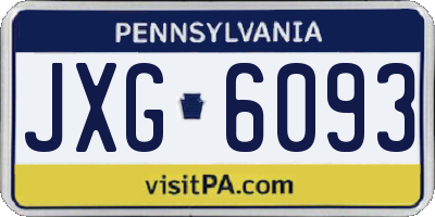 PA license plate JXG6093
