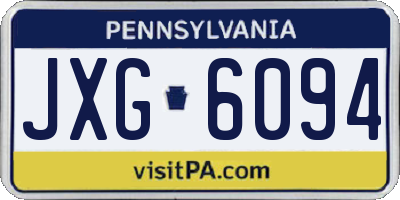 PA license plate JXG6094
