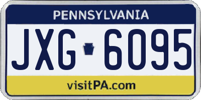 PA license plate JXG6095